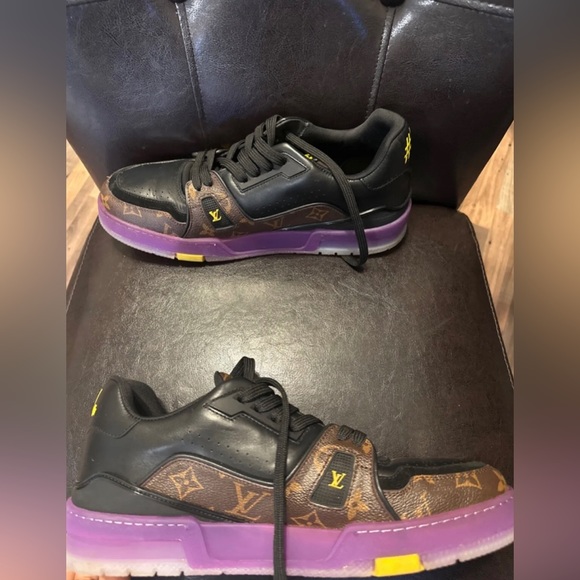 Louis Vuitton Trainer Sneakers Lakers Edition sz 43 - Picture 3 of 5